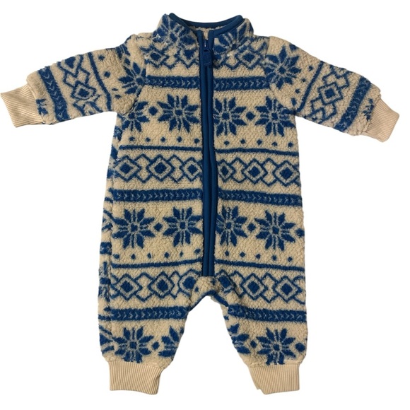 Carter’s Full Zip Fleece Jumpsuit - Size 3 months - Picture 1 of 4